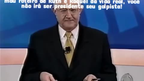 Será que o banana do merenda e sua janja2 vai achar que vai ser presidente? A globo fez um mau roteiro de Ruth e Raquel da vida real, você não irá ser presidente seu golpista!