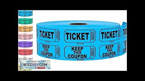 1000 Tacticai Raffle Tickets Blue (8 Color Selection) Double Roll Ticket Review