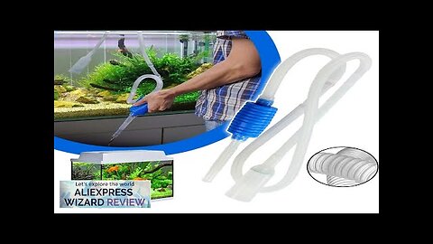 Aquarium Siphon Fish Tank Syphon Vacuum Cleaner Pump Acuario Accessories Semi-automatic Review