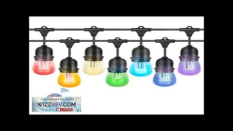 48FT Outdoor Patio Light RGB Cafe String Light with 15 E26 S14 Review