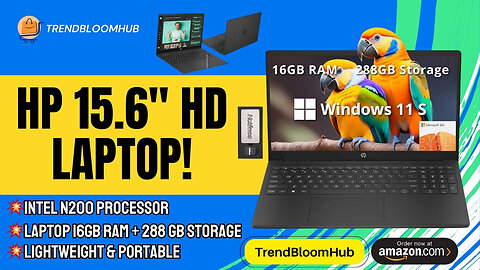 💻 Upgrade Your Productivity with the HP 15.6" HD Laptop!