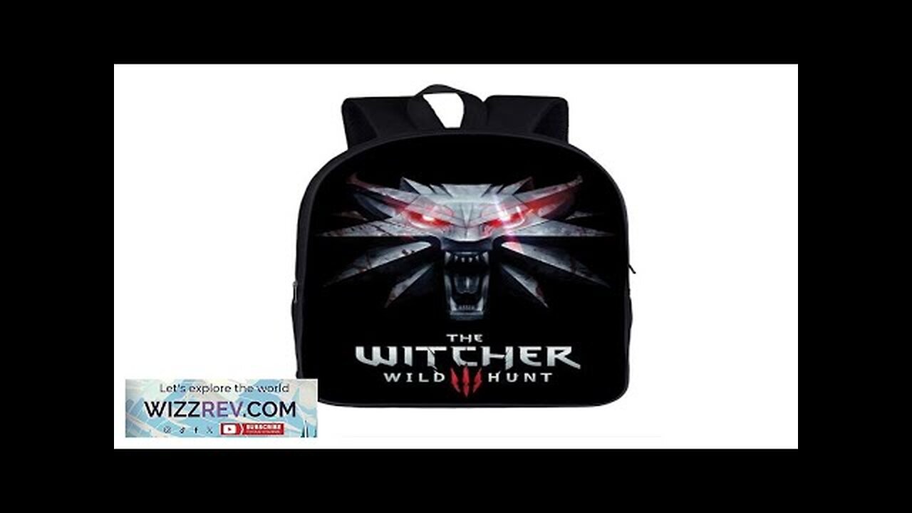 The Witcher 3 Wild Hunt Roaring Wolf Symbol Black Backpack Bag Review