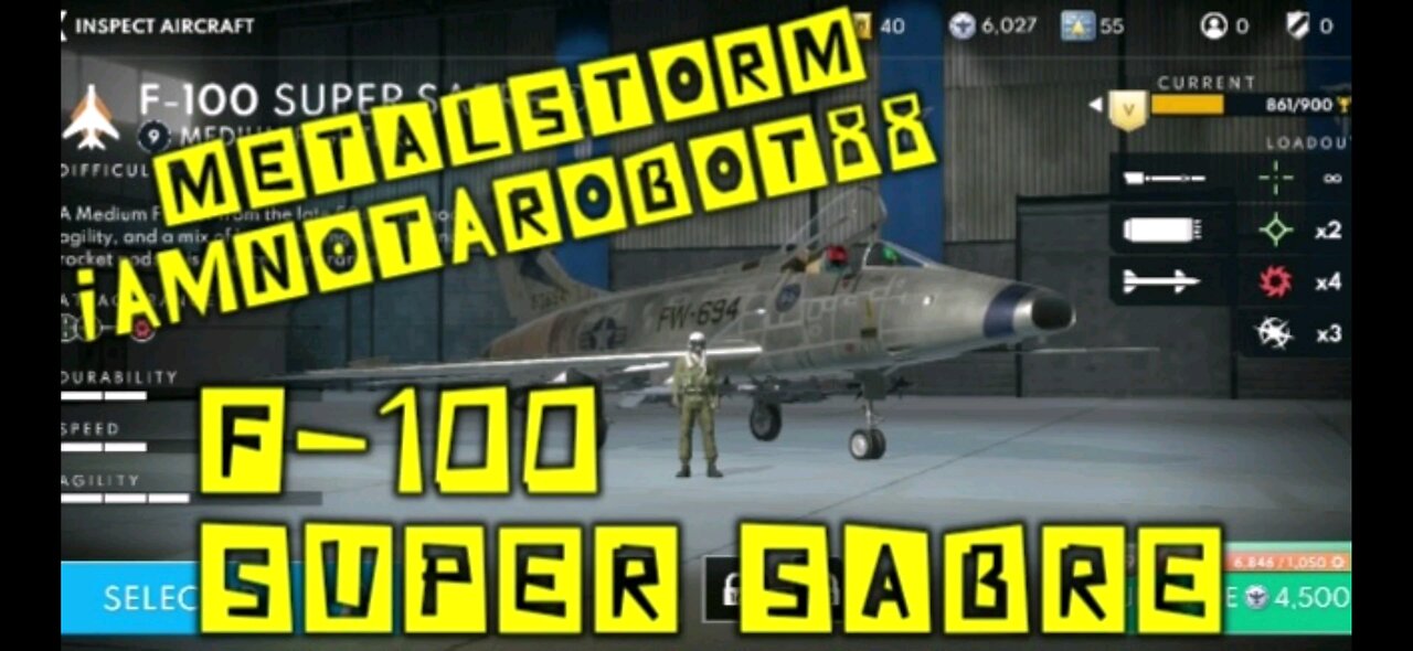 in Combat W/ F-100 SUPER SABRE playing METALSTORM (using Galaxy S24+ Edits using FILMORA)