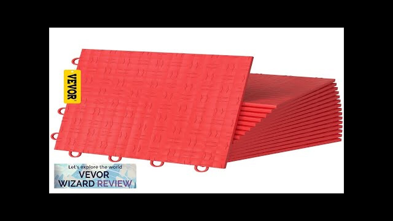 VEVOR Garage Tiles Interlocking 12'' x 12'' 25 pcs Red Garage Floor Review