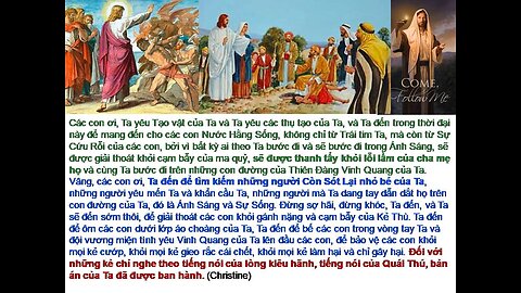 Các con sẽ làm gì vào ngày mai, khi mọi thứ đã ở đây, khi mọi thứ sụp đổ? Hãy đến, vào Nhà của Ta!