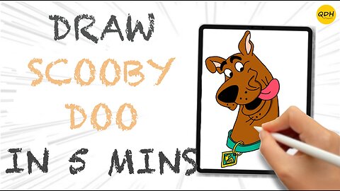 How to Draw Scooby-doo in 5 minutes...learn with @QuickDrawHabit