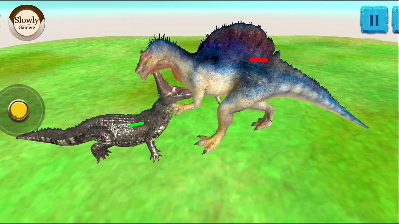 Dinosaur vs Crocodile | Dinosaur vs Gorilla Fight | Dinosaur vs Godzilla Fight | Slowly Gamerz