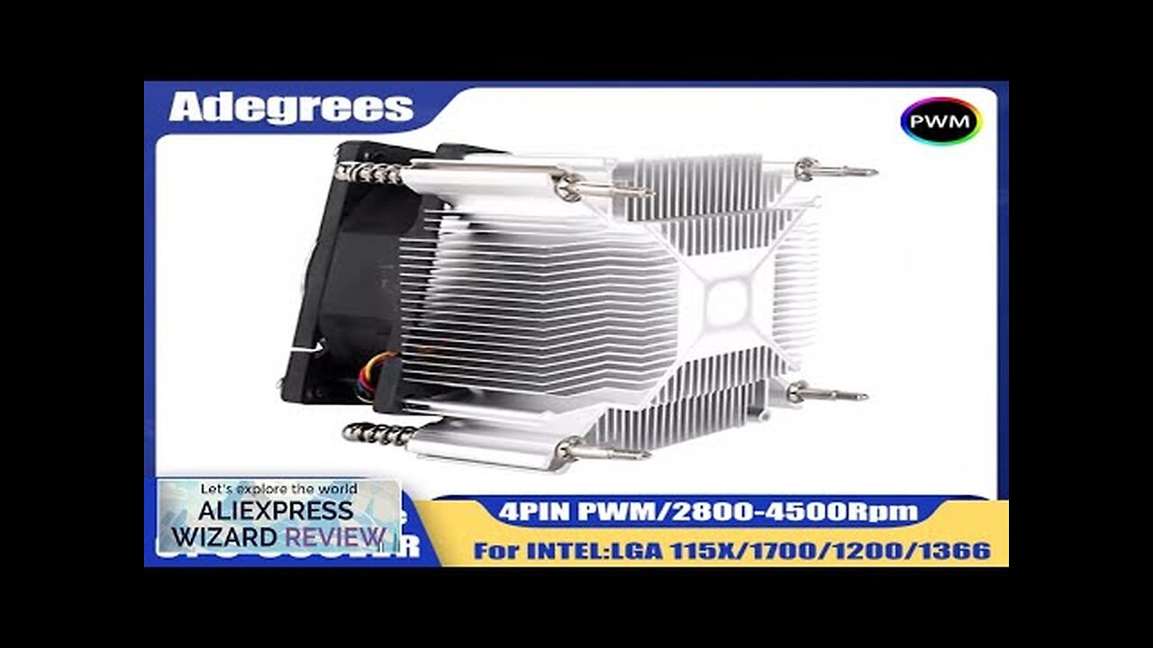 80MM CPU Air Cooler 4PIN PWM TDP 90W PC CPU Fan Review