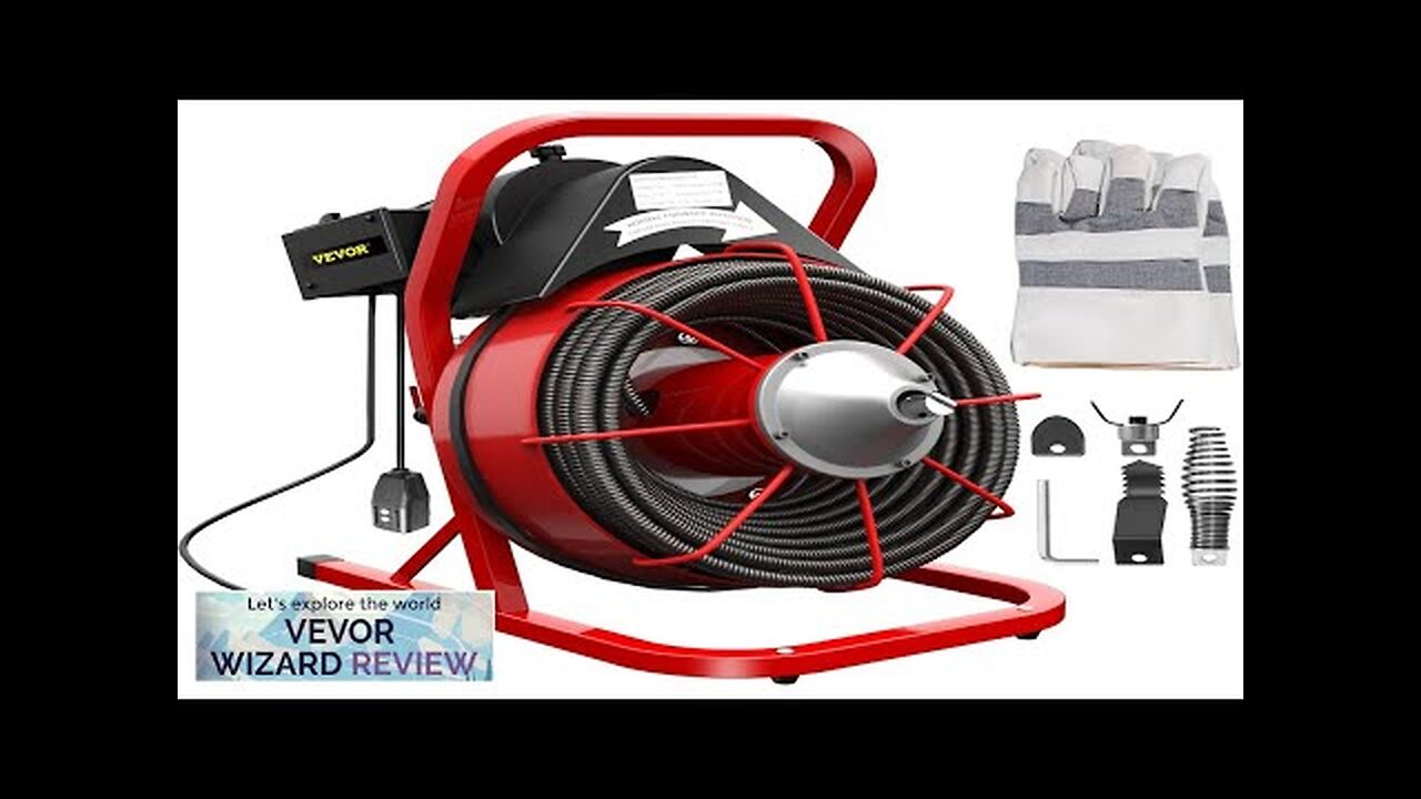 VEVOR 75FT x 1/2 Inch Drain Cleaning Machine 370W Electric Drain Auger Review