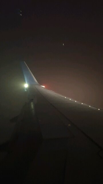 Cloudy Creepy Airplane Delta Flight
