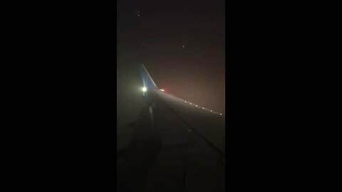 Cloudy Creepy Airplane Delta Flight