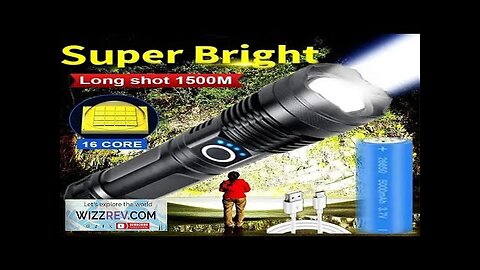 High Power XHP100 Led Flashlight Rechargeable 4 Core Torch Zoom Usb Hand Review