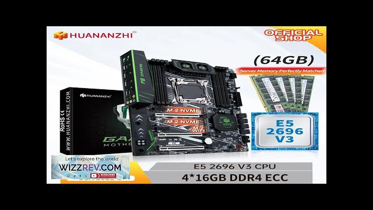 HUANANZHI X99 F8 LGA 2011-3 XEON X99 Motherboard with Intel E5 2696 Review