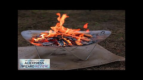 Camping Burning Fire Rack Portable Wood Burning Firepit Stainless Steel Detachable Review