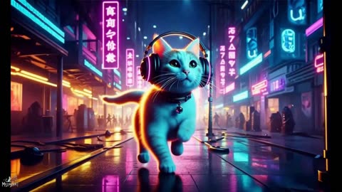 20 Chillwave + Cyberpunk Vibes: Relax with Cats in a Futuristic Neon Dream [1 Hour]