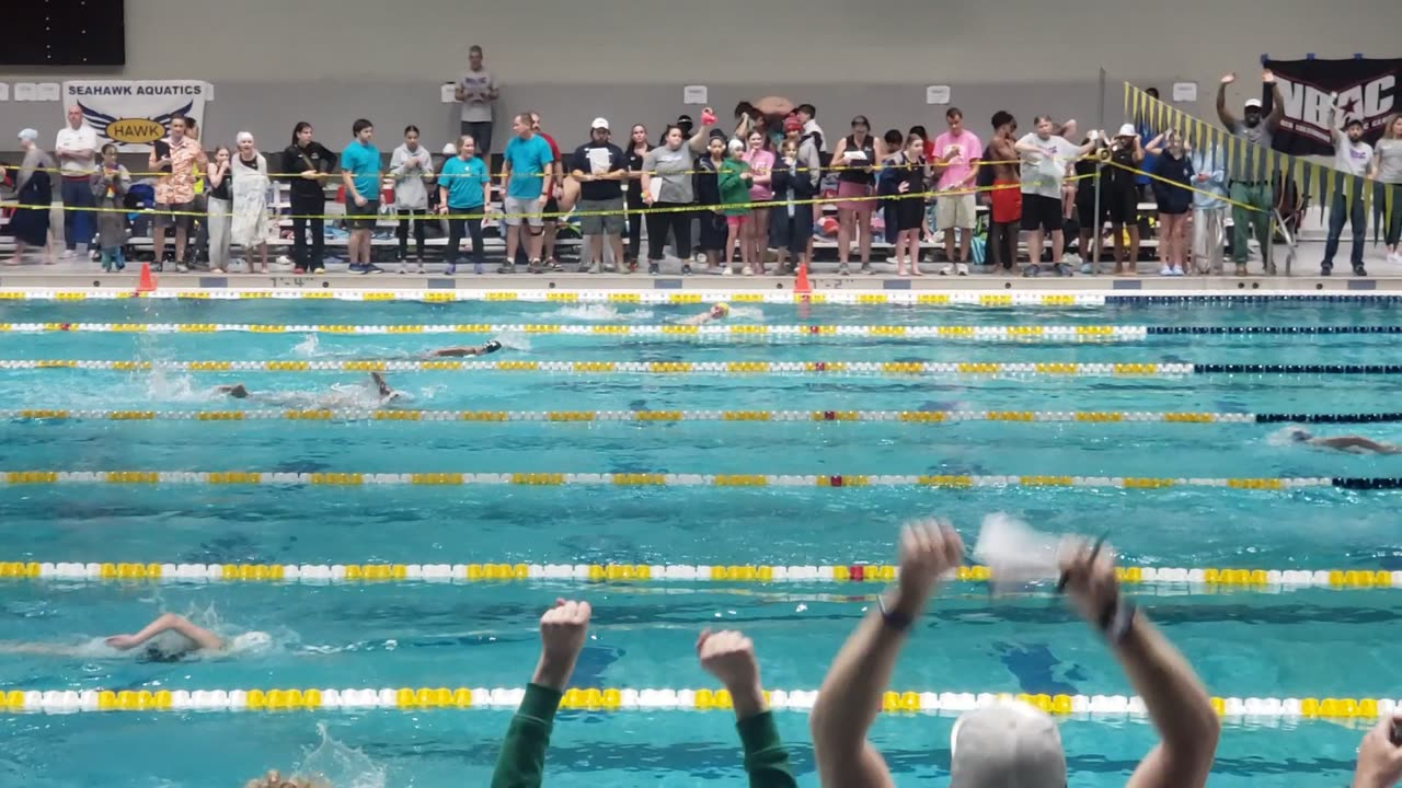 8 March 2025 - 200 free prelims - Lane 2 - 14 & Under Championships