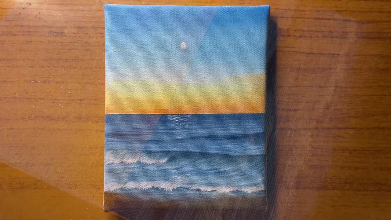 Easy seascape painting_acrylic painting for beginners_#34 #acrylicpainting