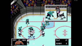 NHL '94 Franchise Mode 1992 Regular Season G63 - Len the Lengend (SJ) at TJ (ANA)