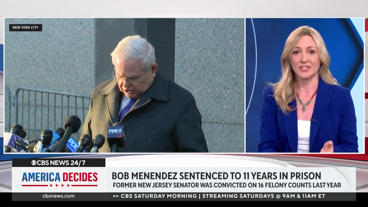 What’s next for former Sen. Bob Menendez after getting 11-year prison sentence?