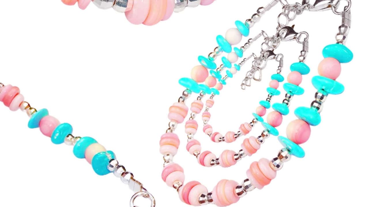 修正----GN-20250106-02 fresh color matching simple and cute style goddess bracelet turquoise