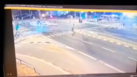 The moment a Zionist soldier was injured in a car-ramming operation near al-Khalil in the West Bank