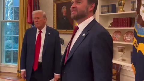 JD Vance visits the oval office for the first time