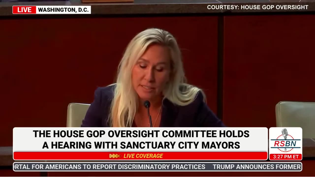 THE HOUSE GOP OVERSIGHT COMMITTEE - MS GREENE BRINGS UP THE 'T' WORD - TREASON'S COMMING