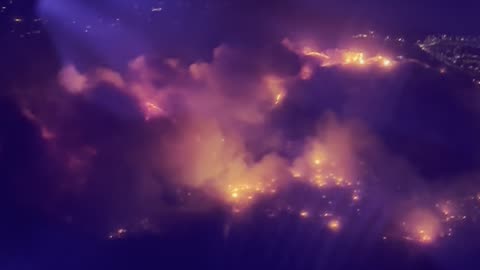 Palisades Fire Seen From Passenger Aircraft