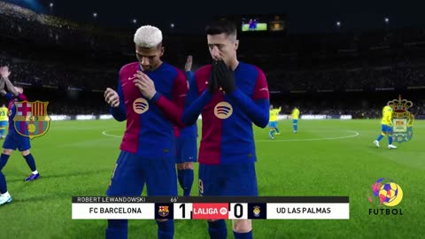 Barcelona vs Las Palmas Jornada 25 La Liga partido de simulasion