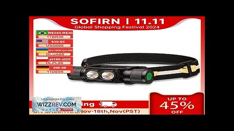 SOFIRN H25L USB Rechargeable 1200LM Headlamp with 18650 Battery Dual LH351D 90CRI Review