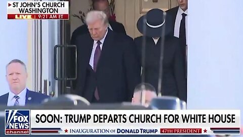 ⚠️JUST IN: President Trump & First Lady Melania just left prayer service at St John’s Church 1/20/25