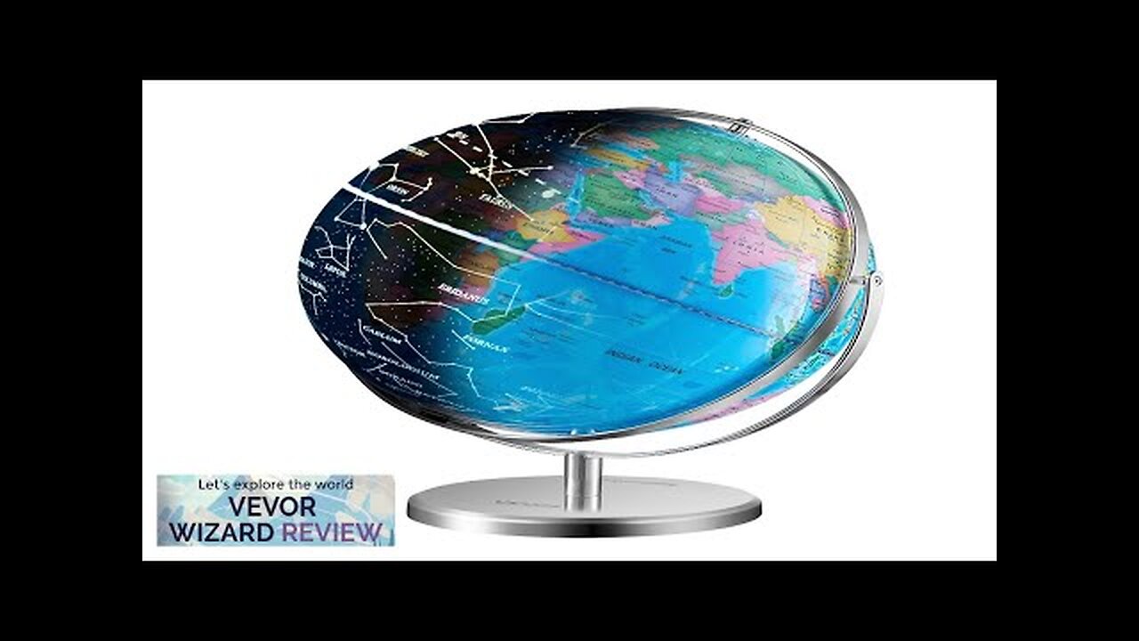 VEVOR Illuminated World Globe with Stand 13 in/330.2 mm Educational Earth Globe Review