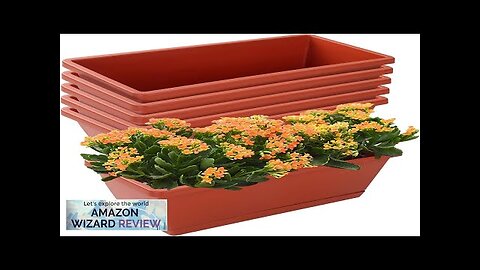 Window Box Planter 7 Pack Plastic Vegetable Flower Planters Boxes 17 Inches Review