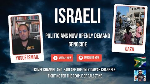 ISRAELI POLITICIANS NOW OPENLY DEMAND GENOCIDE.