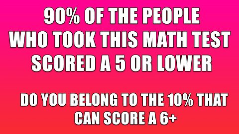 Test Your Math Skills