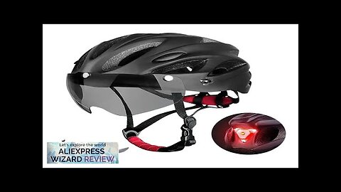 Bike Helmet with LED Tail Light Adult Cycling Helmet Fit 58-62cm Lightweight Review