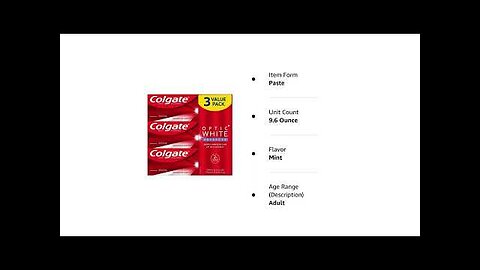 Colgate Optic White Advanced Hydrogen Peroxide Toothpaste Review