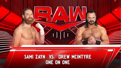 Sami Zayn vs Drew McIntyre