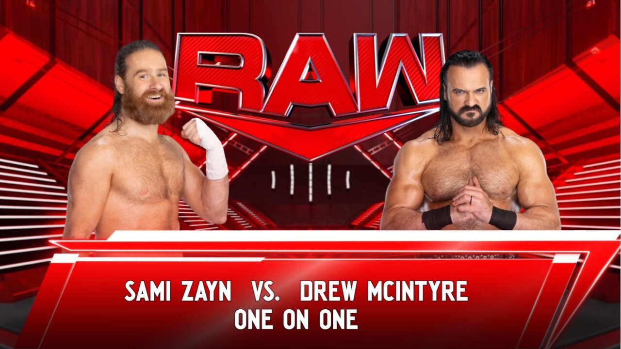 Sami Zayn vs Drew McIntyre