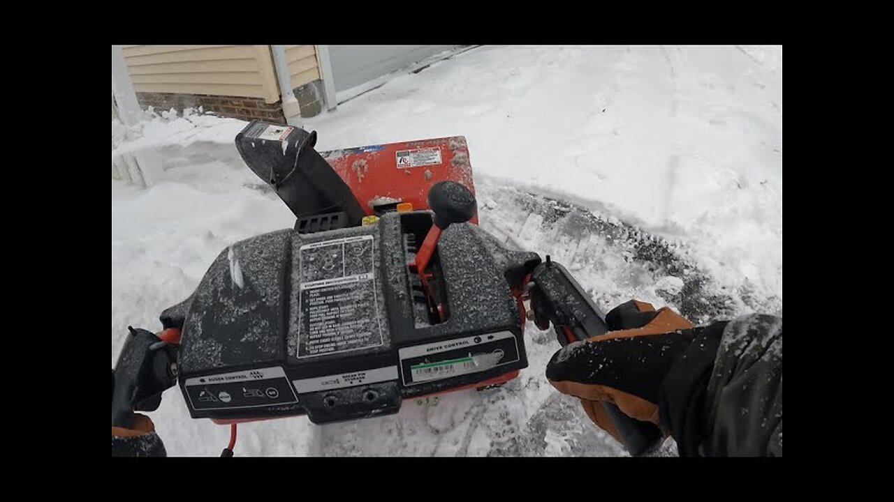 Snowblowing the Driveway