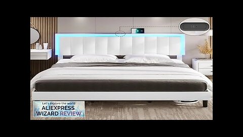 King Size Bed Frame with Led Lights and USB Ports King Led Review