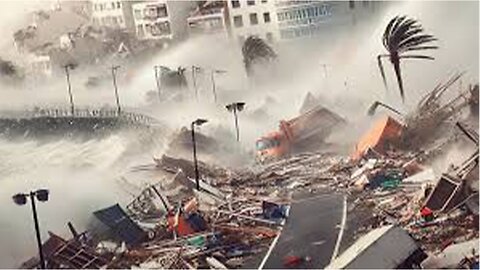 5 minutes ago, Chaos in Spain! Half the city in Gran Canaria was swept into the sea by storm