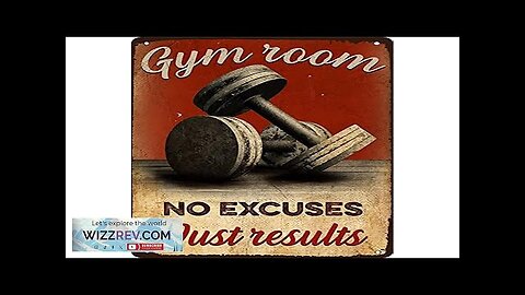 Gym Motivation Metal Tin Sign Gym Room Weightlifting Dumbbell Fitness Poster Painting Review