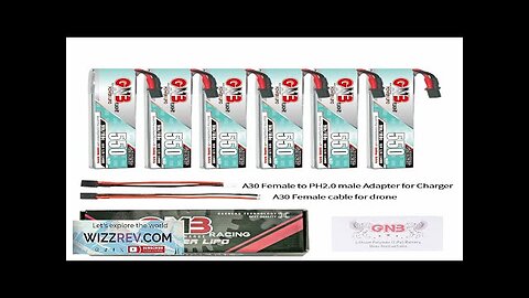 6Pcs Gaoneng 3.7V 550mAh 90C 1S LiHV Battery A30 Plug With Adapter Review