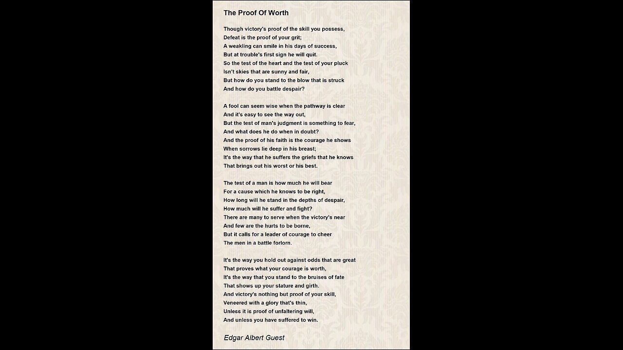 The Proof Of Worth