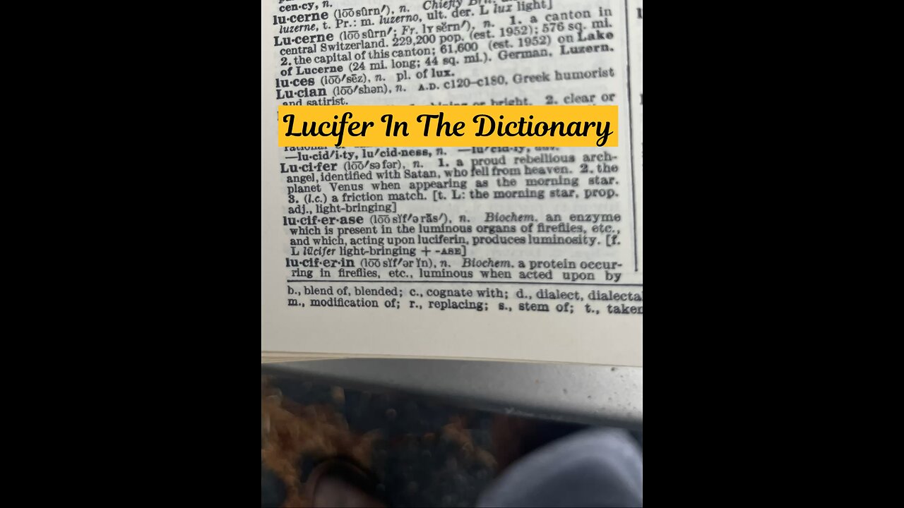 Lucifer in the dictionary