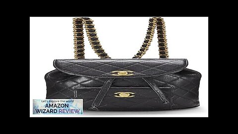 CHANEL Pre-Loved Black Quilted Lambskin 'CC' Classic Backpack Medium BlackA beloved Review