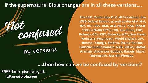 Not confused by versions - Mandela Effect - Supernatural Bible changes