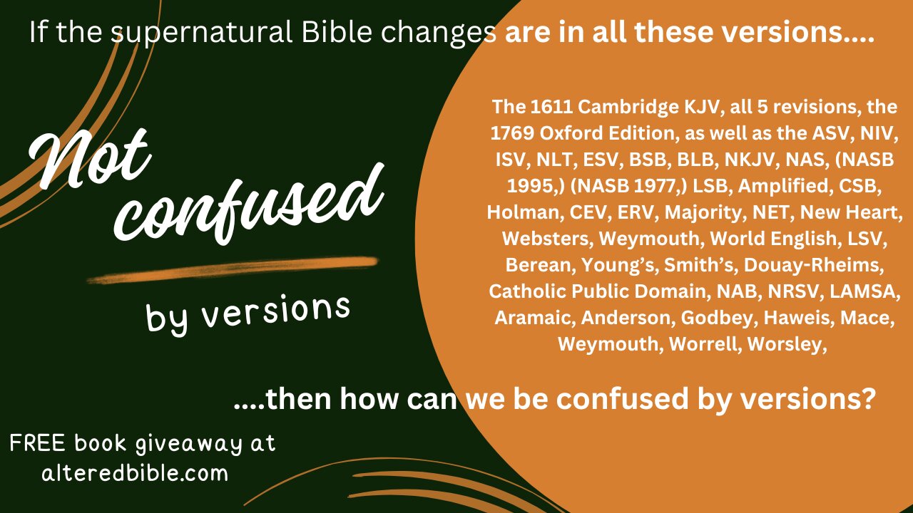 Not confused by versions - Mandela Effect - Supernatural Bible changes