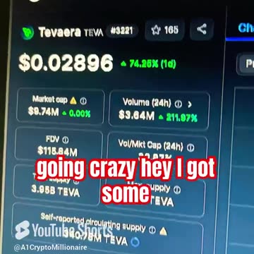 tevaera teva price prediction crypto coin bull run! #fyp
